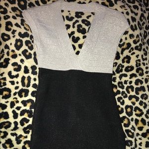Shimmery Silver and black Dress